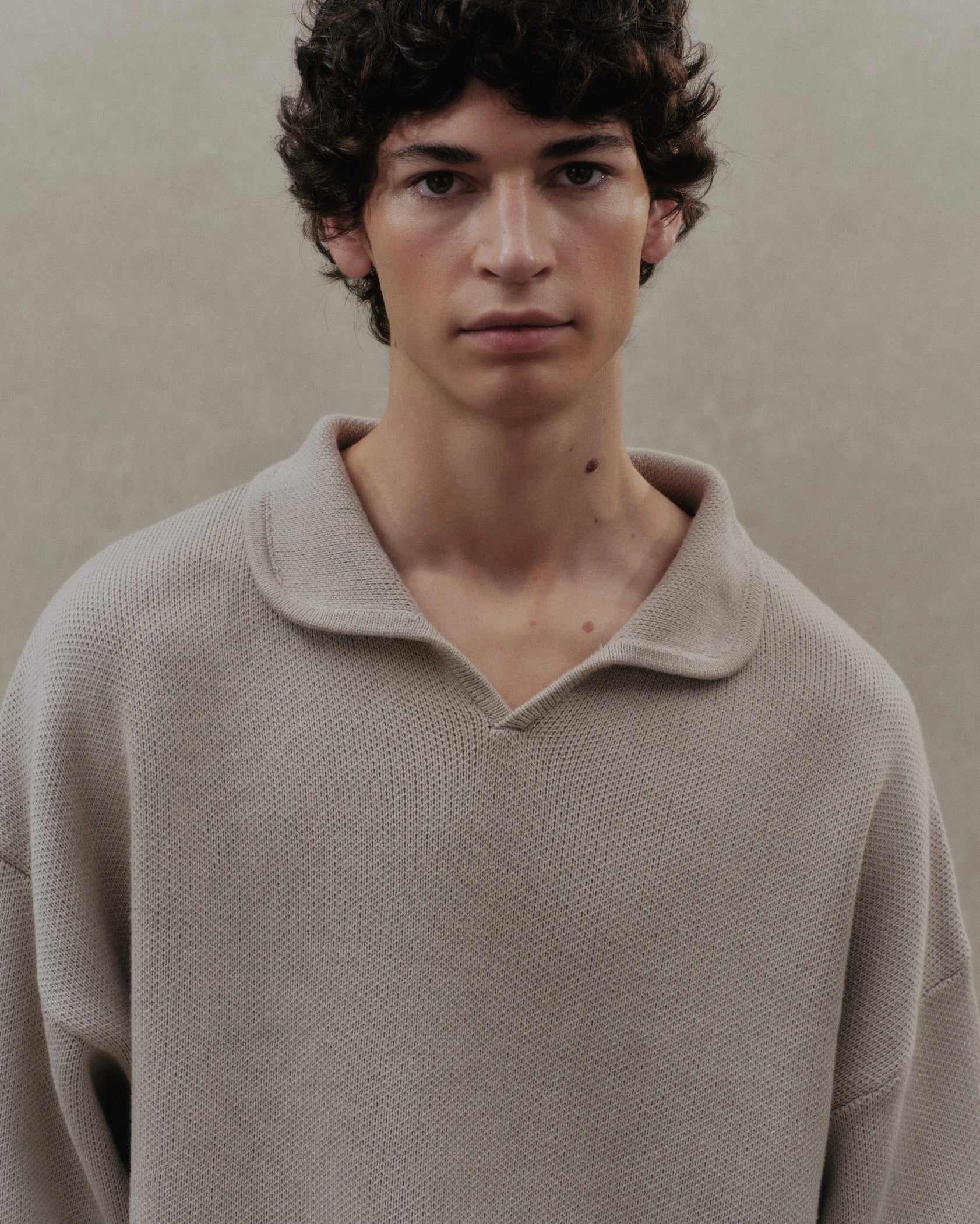 Cotton Polo Sweater