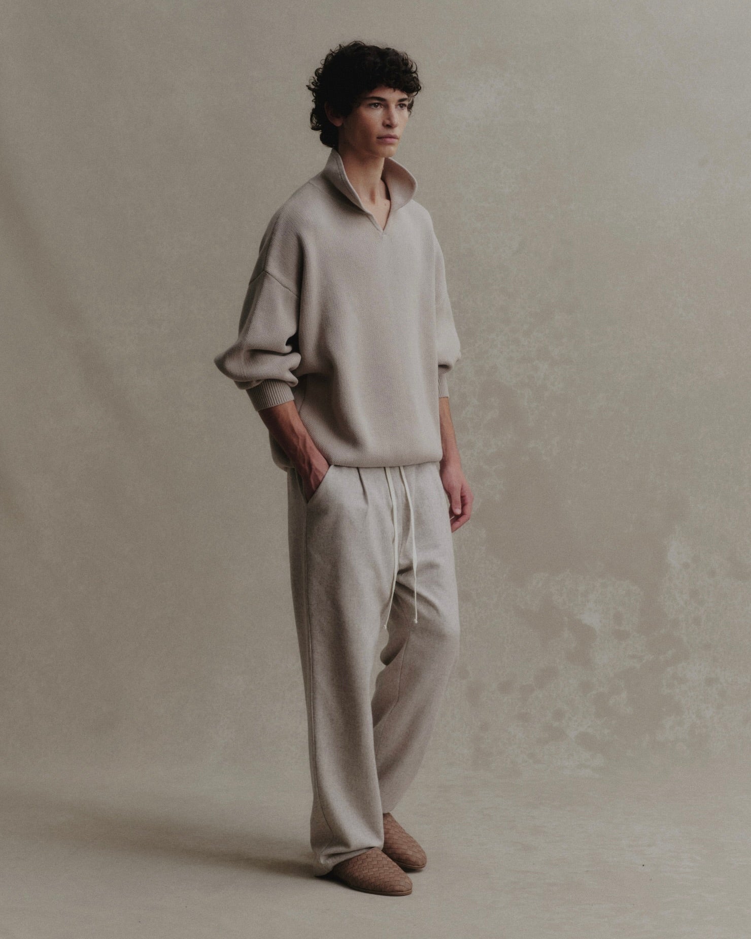 Wool Blend Track Pant