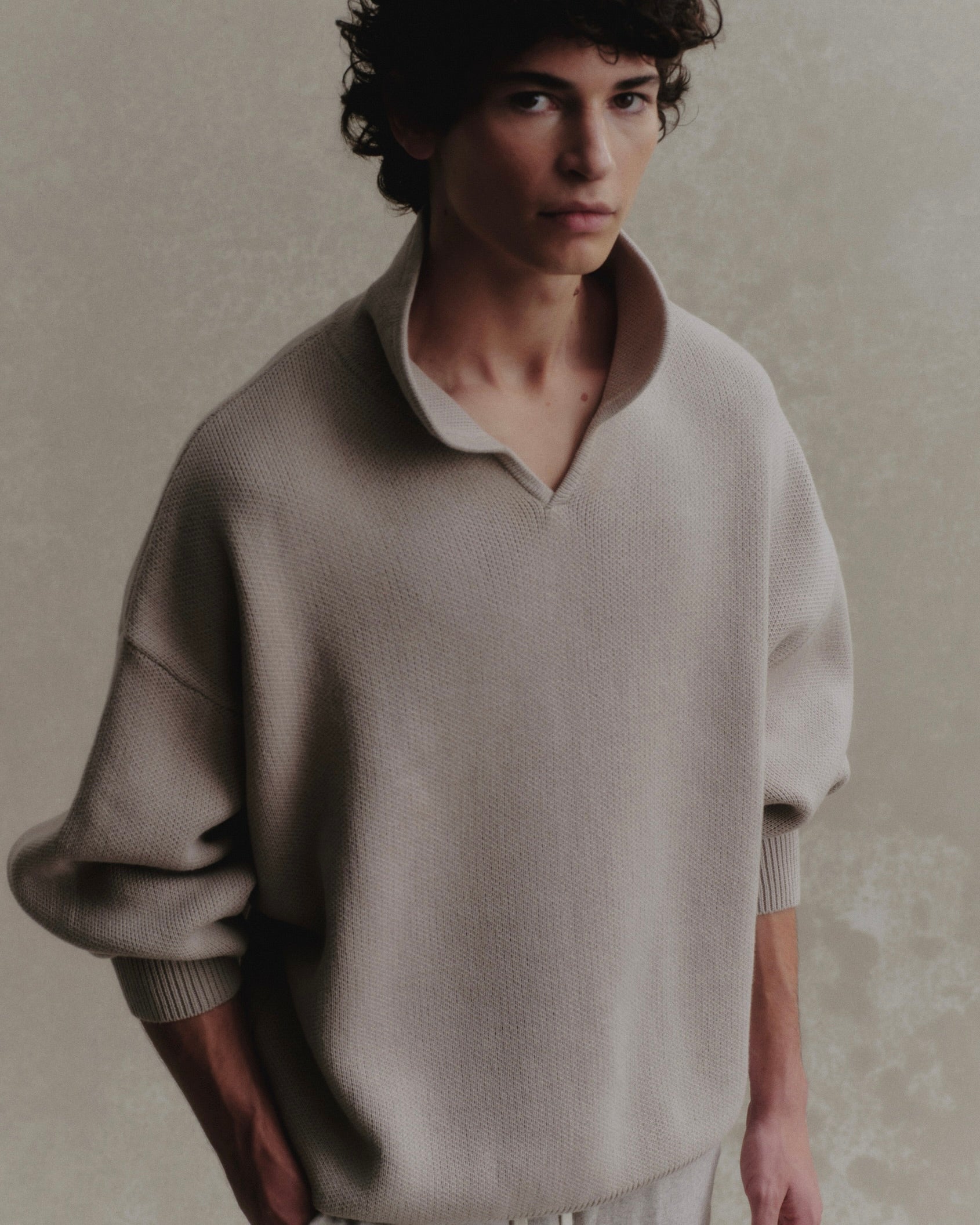 Cotton Polo Sweater