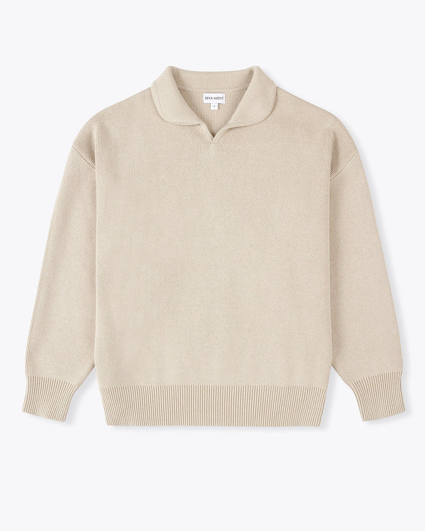 Cotton Polo Sweater