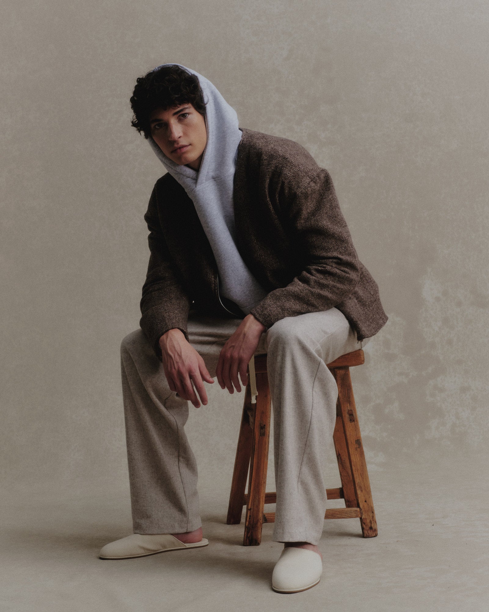Wool Blend Track Pant