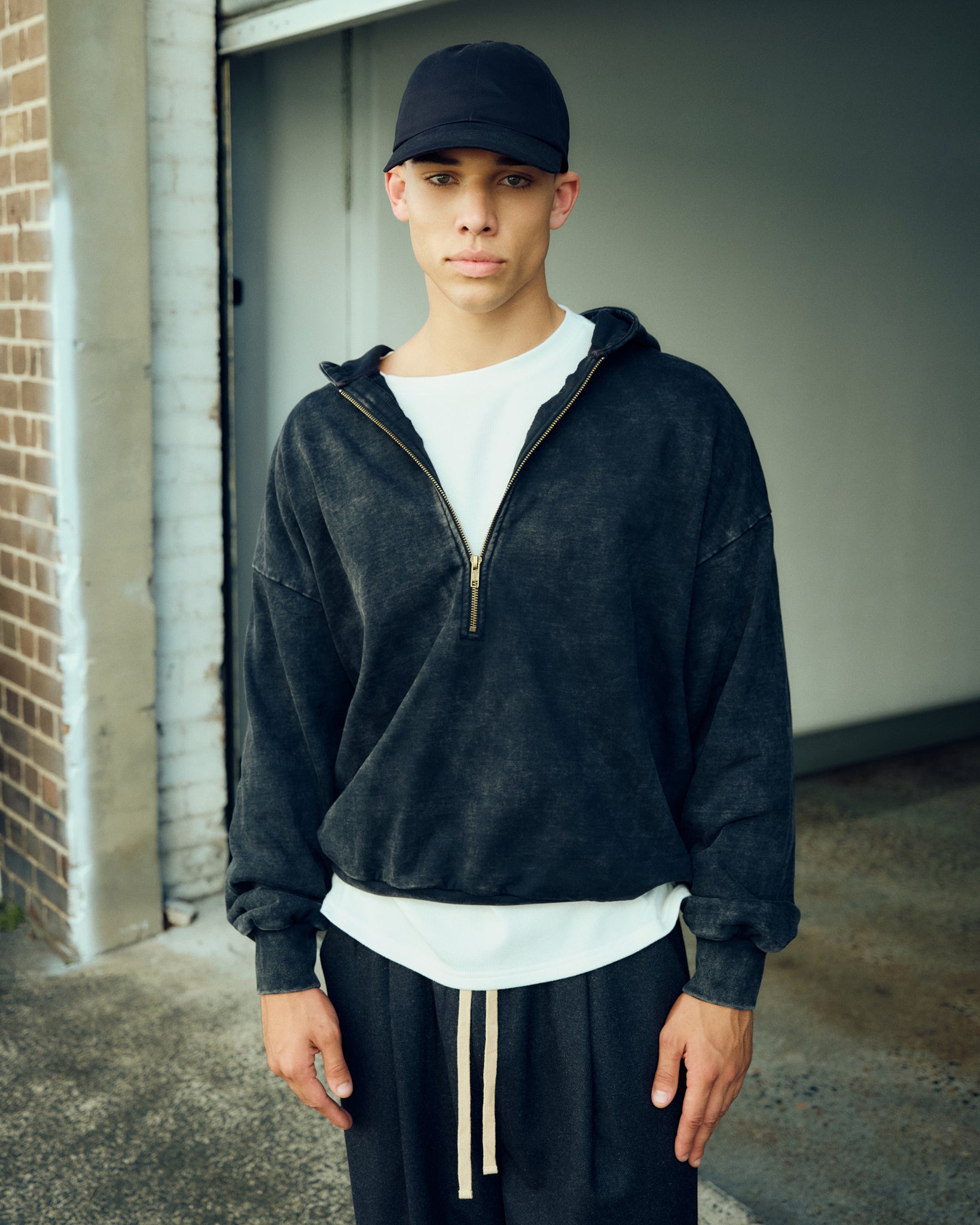 Vintage Half Zip Hoodie