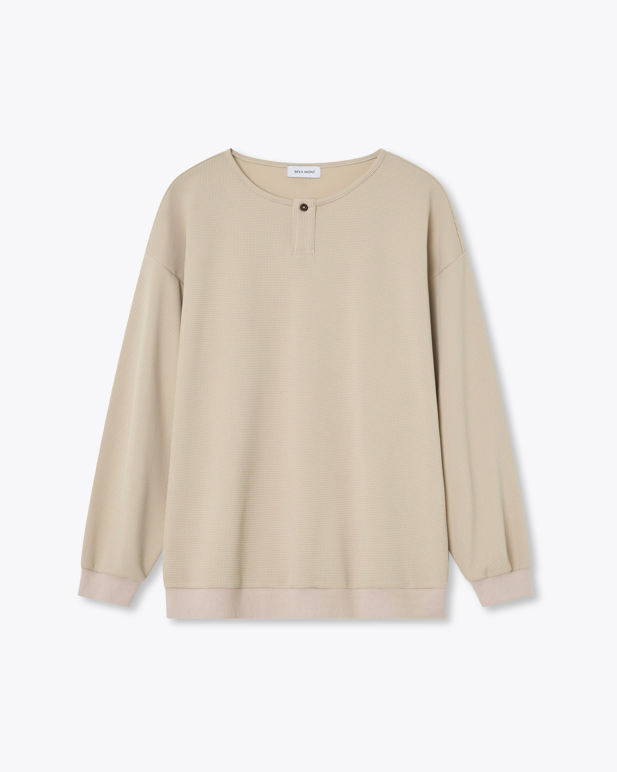 Waffle Henley Long Sleeve
