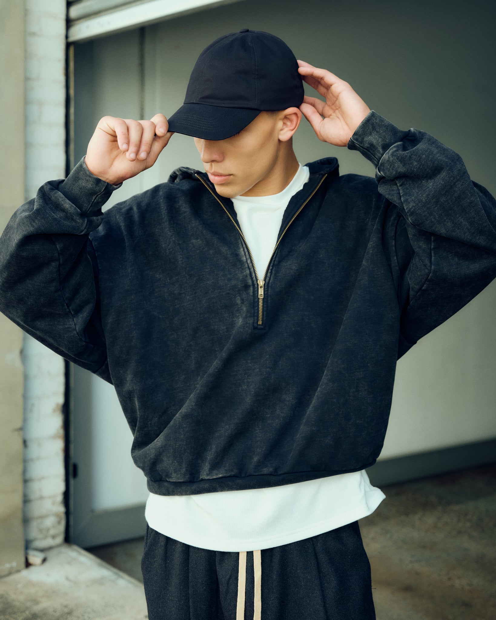 Vintage Half Zip Hoodie