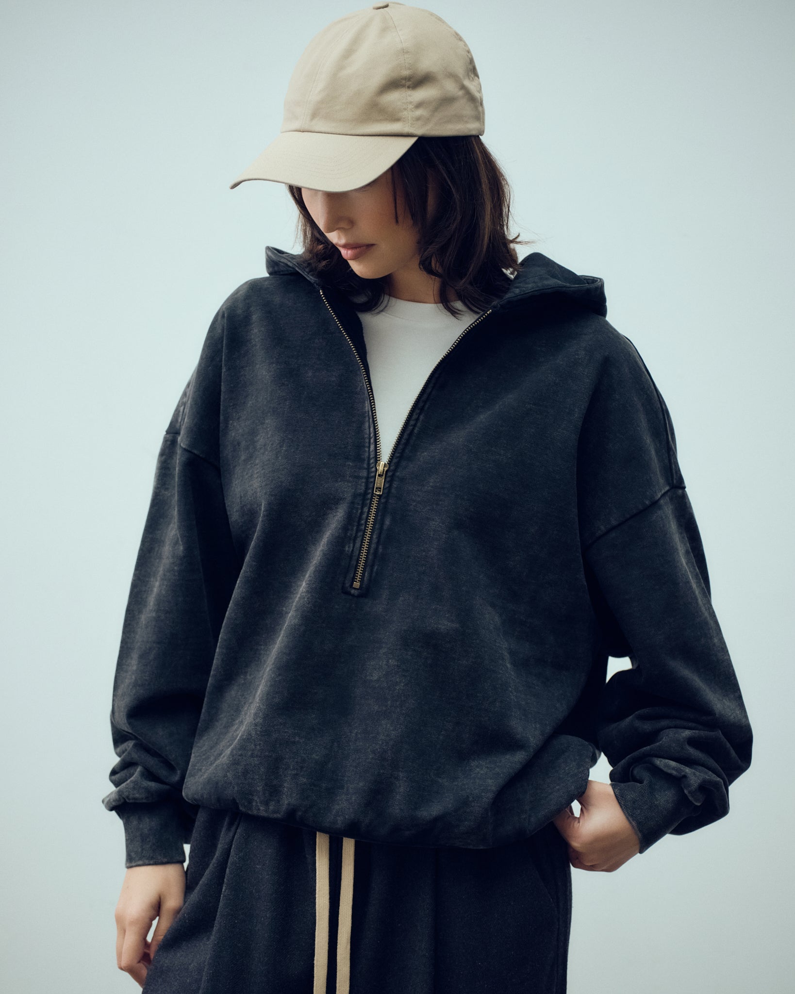 Vintage Half Zip Hoodie