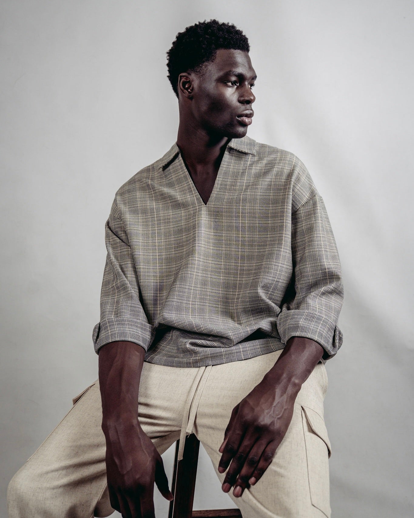 Canvas V-Neck Shirt