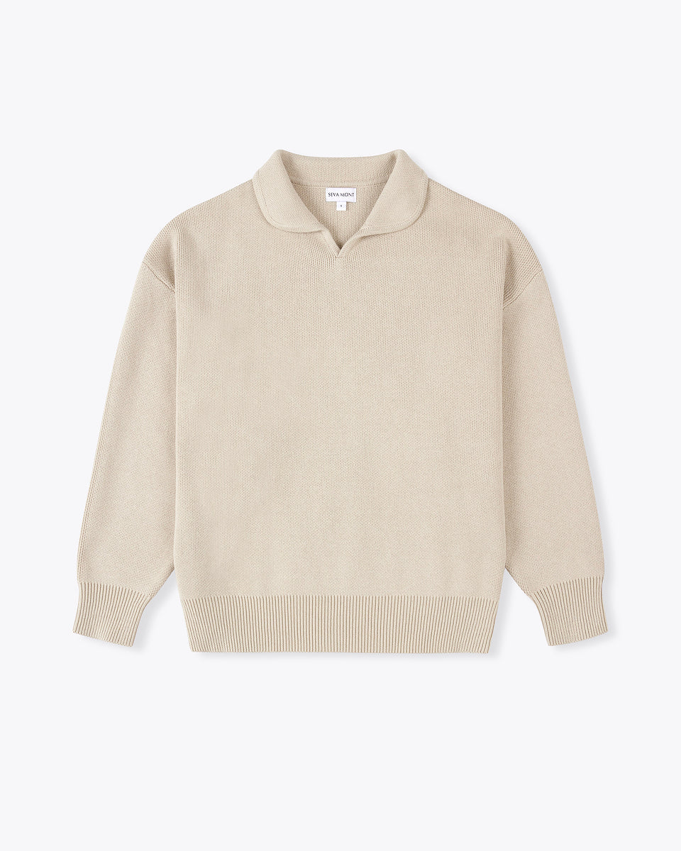 Cotton Polo Sweater